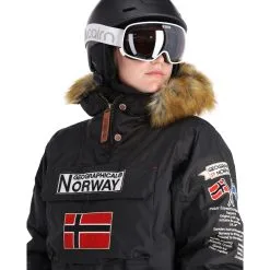 Geographical Norway, Boomera Rol-Art1 Lady 068 Winter Anorak Dames Zwart -Cmp Ski-uitrusting Winkel geographical norway boomera rol art1 lady 068 winter anorak women AF21geo010a BI 05