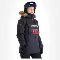 Geographical Norway, Boomera Rol-Art1 Lady 068 Winter Anorak Dames Navy Blauw -Cmp Ski-uitrusting Winkel geographical norway boomera rol art1 lady 068 winter anorak women AF21geo010b BI 04
