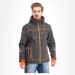 Geographical Norway, Tushiba Men 007 + Bs Softshell Ski-jas Heren Dark Grijs, Oranje -Cmp Ski-uitrusting Winkel geographical norway tushiba 007 softshell ski jas heren dark grijsoranje ac19geow11a 04.3635