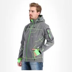 Geographical Norway, Tushiba Men 007 + Bs Softshell Ski-jas Heren Light Grijs, Groen