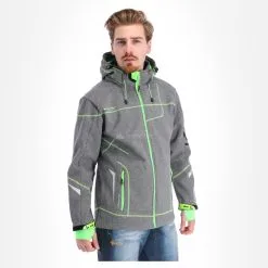 Geographical Norway, Tushiba Men 007 + Bs Softshell Ski-jas Heren Light Grijs, Groen -Cmp Ski-uitrusting Winkel geographical norway tushiba 007 softshell ski jas heren light grijsgroen ac19geow11e 04.3635
