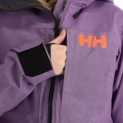 Helly Hansen, Powderqueen 3.0 Ski-jas Dames Crushed Grape Melange Paars -Cmp Ski-uitrusting Winkel helly hansen powderqueen 3 0 aa jas gevoerd dames crushed grape 22helly113v2 BI 13