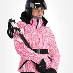 High Society, Elea Ski-jas Dames Paisley Print Roze -Cmp Ski-uitrusting Winkel high society ski jacket aa jas gevoerd dames paisley print roze 22highs106v1 BI 05