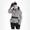 High Society, Elea Ski-jas Dames Paisley Print Zwart