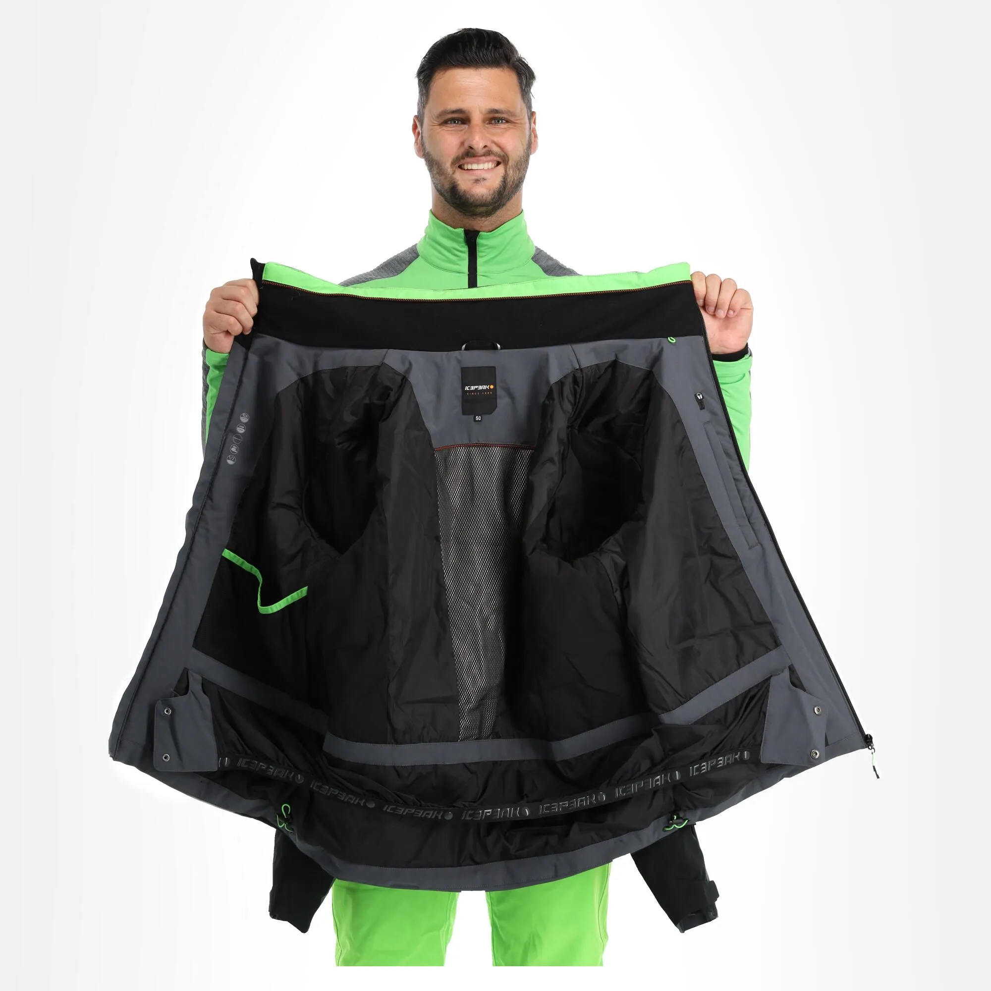 Icepeak, Elkhart Ski-jas Heren Granite Grijs 5 Icepeak, Elkhart Ski-jas Heren Granite Grijs - Afbeelding 5