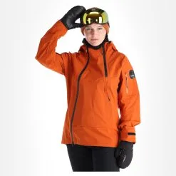 Icepeak, Manteno Hardshell Ski-jas Dames Rust Bruin