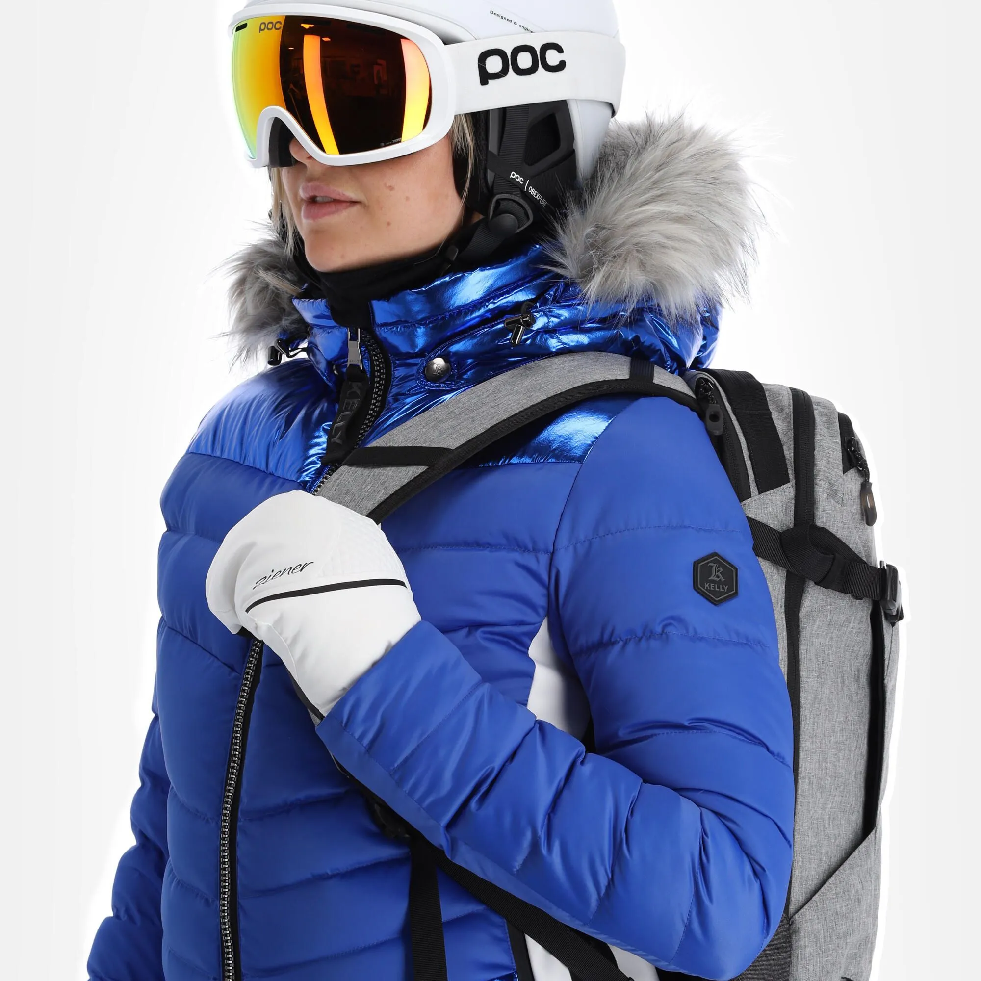 Kelly, Down Jacket Ski-jas Dames Ocean Blauw 4 Kelly, Down Jacket Ski-jas Dames Ocean Blauw - Afbeelding 4