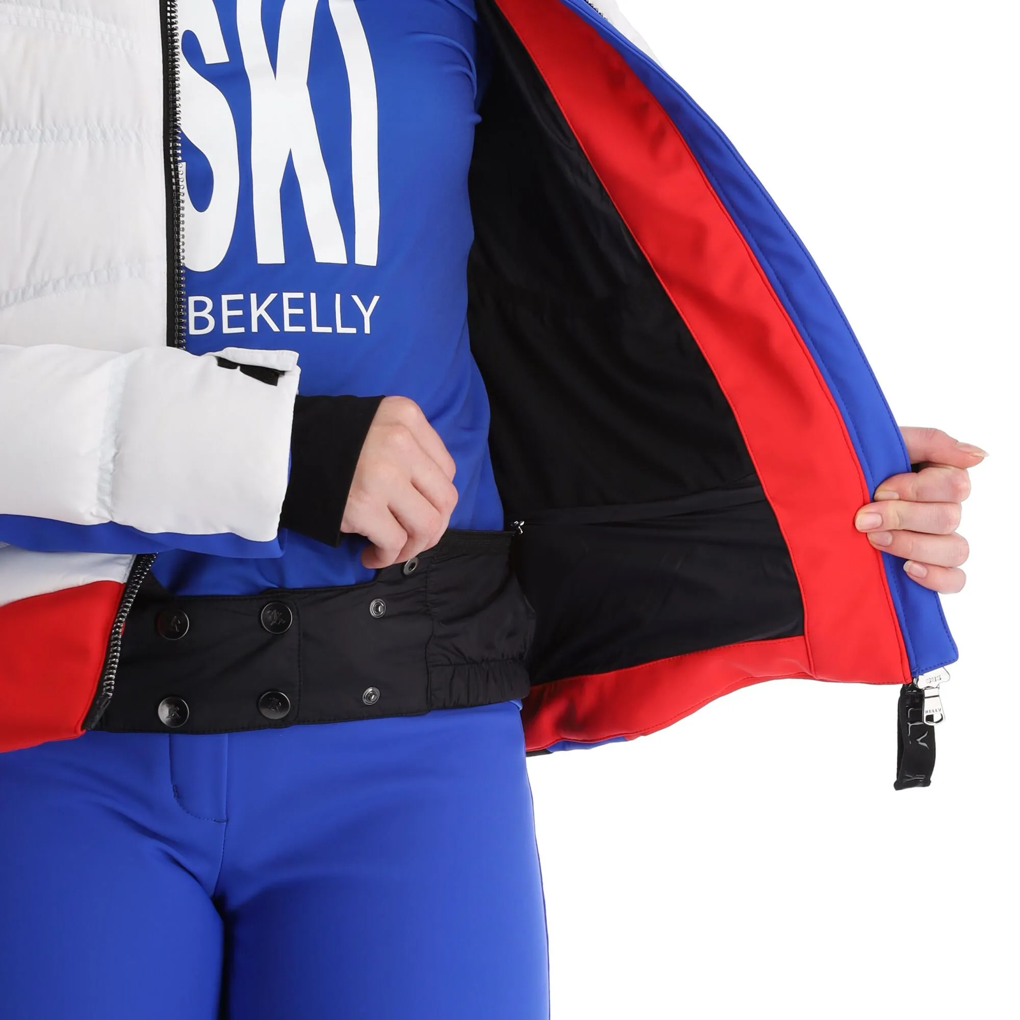 Kelly, Down Jacket Ski-jas Dames Ocean Blauw, Wit 9 Kelly, Down Jacket Ski-jas Dames Ocean Blauw, Wit - Afbeelding 9