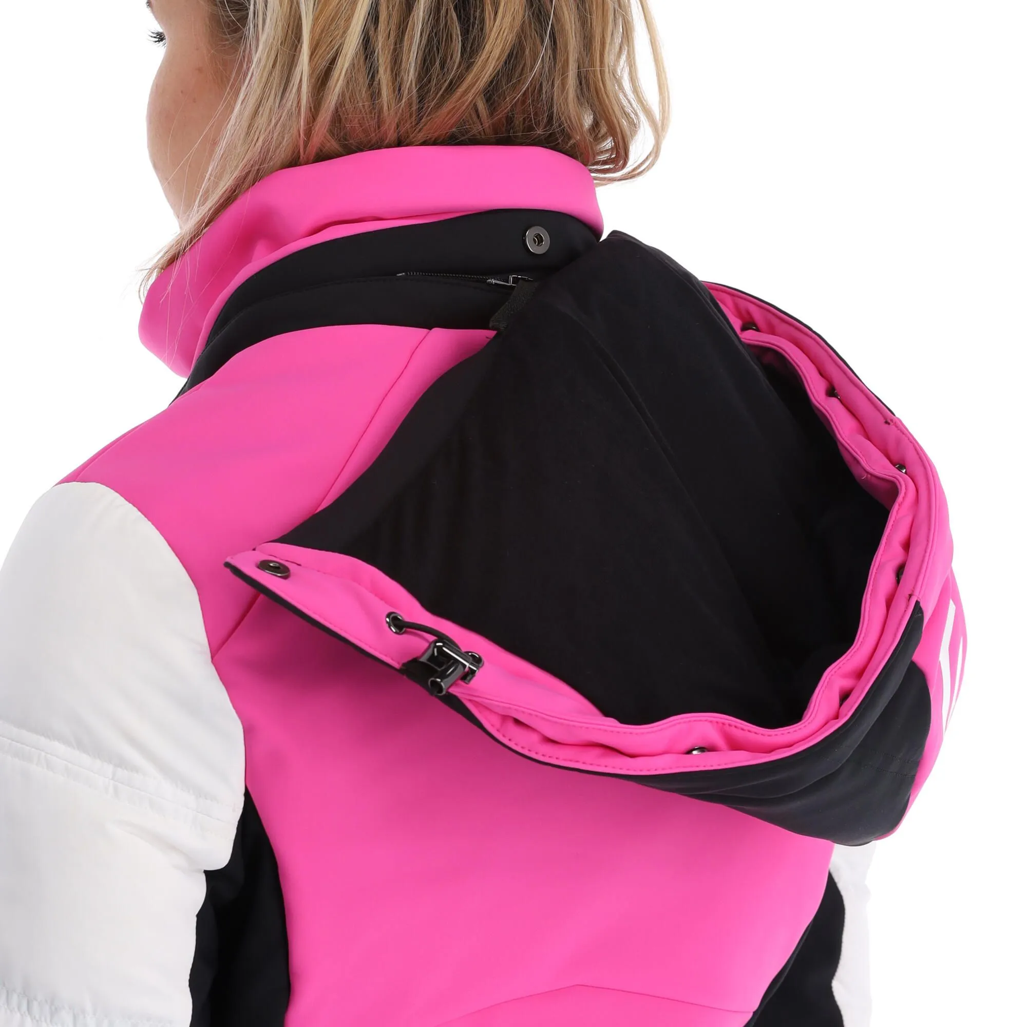 Kelly, Down Jacket Ski-jas Dames Roze, Wit 10 Kelly, Down Jacket Ski-jas Dames Roze, Wit - Afbeelding 10