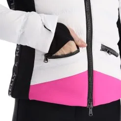 Kelly, Down Jacket Ski-jas Dames Roze, Wit 26 Kelly, Down Jacket Ski-jas Dames Roze, Wit -Cmp Ski-uitrusting Winkel kelly down jacket aa jas gevoerd dames roze wit 22kelly102v2 BI 14