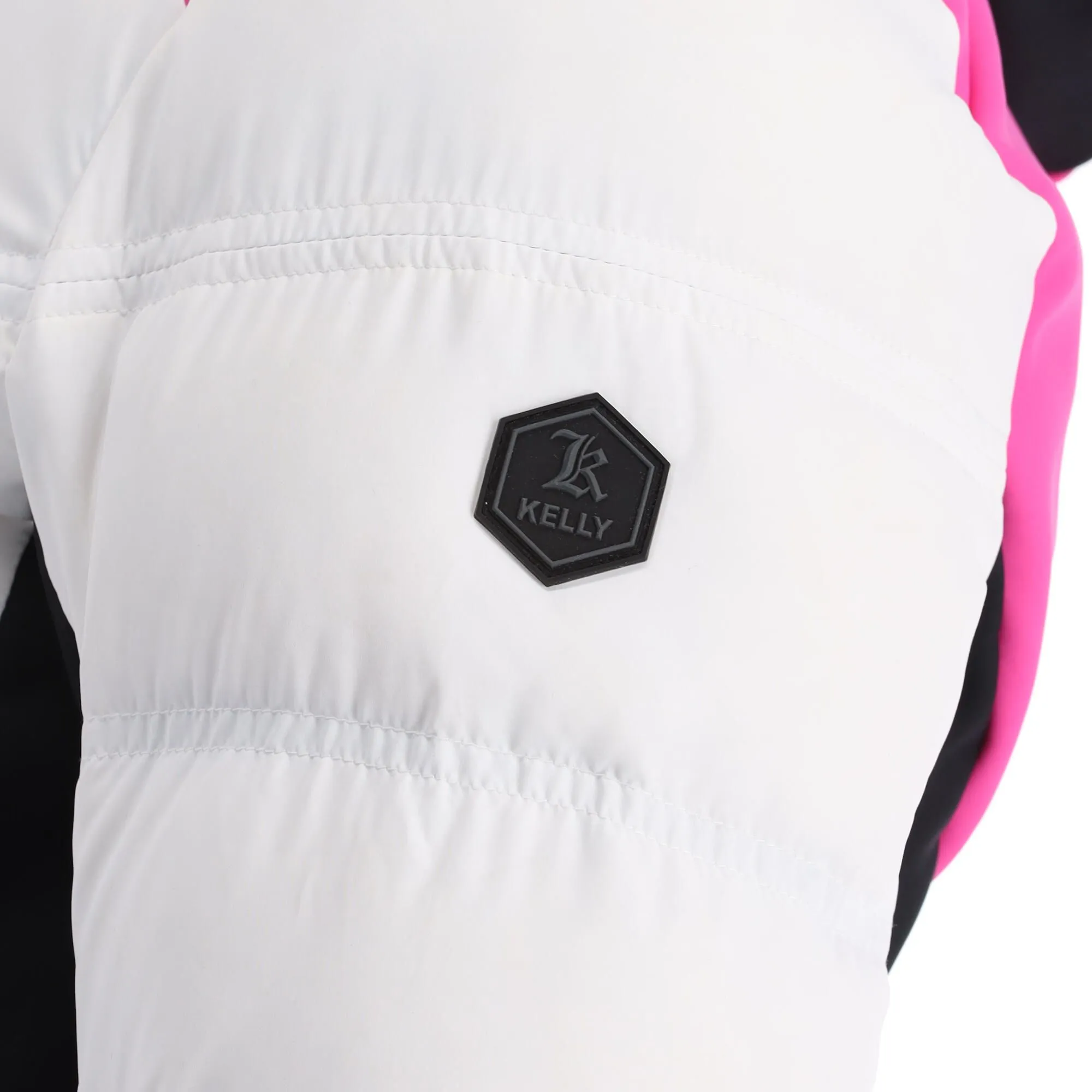 Kelly, Down Jacket Ski-jas Dames Roze, Wit 15 Kelly, Down Jacket Ski-jas Dames Roze, Wit - Afbeelding 15