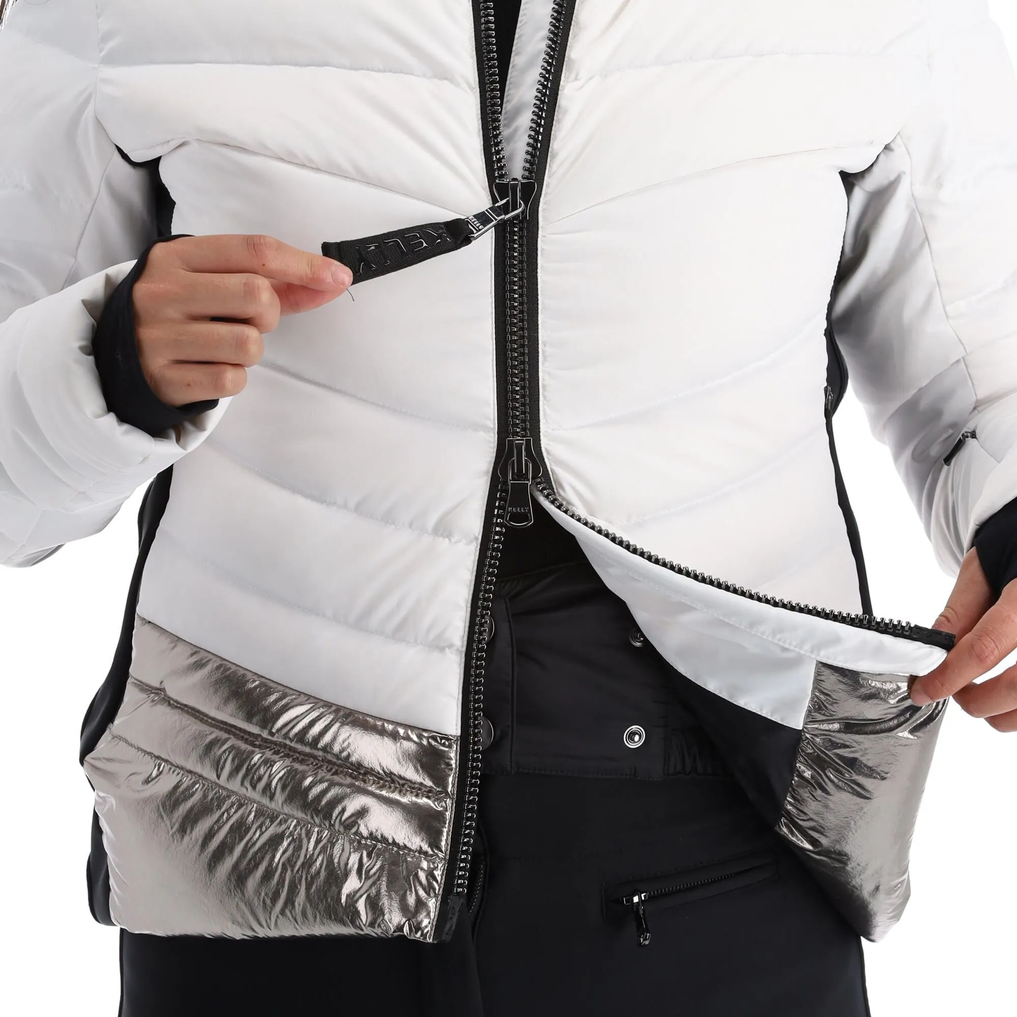 Kelly, Down Jacket Ski-jas Dames Stone Wit 10 Kelly, Down Jacket Ski-jas Dames Stone Wit - Afbeelding 10