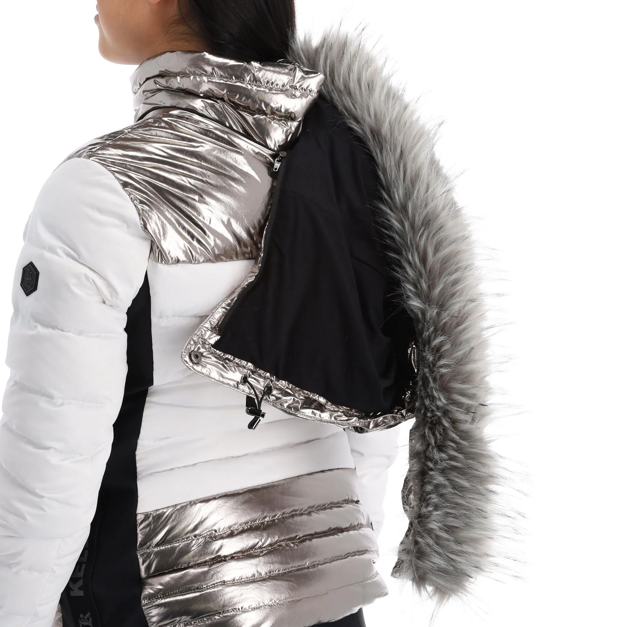 Kelly, Down Jacket Ski-jas Dames Stone Wit 11 Kelly, Down Jacket Ski-jas Dames Stone Wit - Afbeelding 11