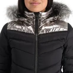 Kelly, Down Jacket Ski-jas Dames Stone Zwart -Cmp Ski-uitrusting Winkel kelly down jacket aa jas gevoerd dames stone zwart 22kelly101v1 BI 07