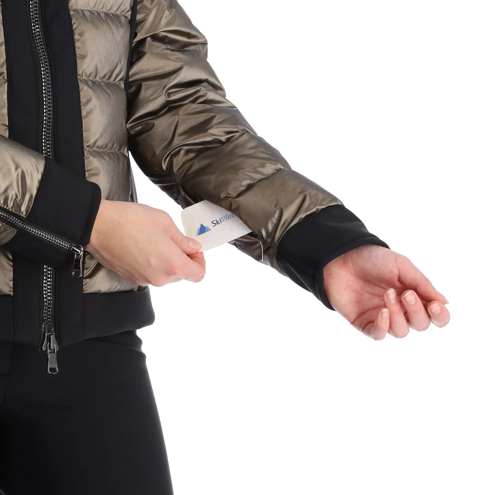 Kelly, Softshell Jacket Softshell Ski-jas Dames Goud, Zwart 7 Kelly, Softshell Jacket Softshell Ski-jas Dames Goud, Zwart - Afbeelding 7