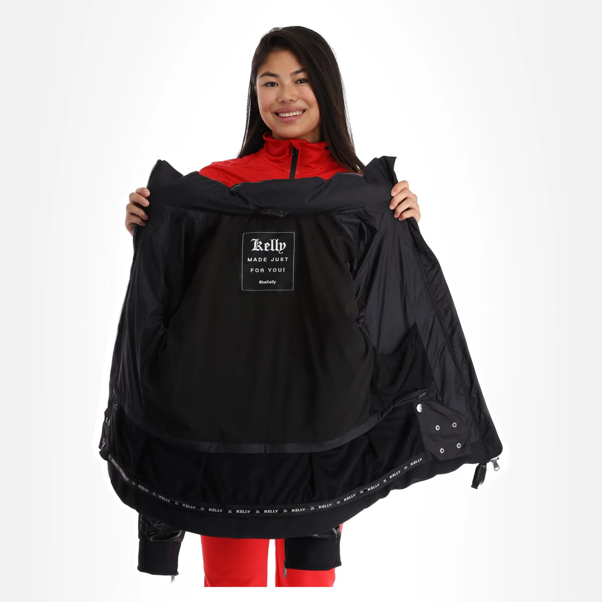 Kelly, Softshell Jacket Softshell Ski-jas Dames Zwart 5 Kelly, Softshell Jacket Softshell Ski-jas Dames Zwart - Afbeelding 5