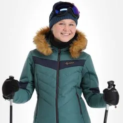 Kilpi, Alisia-W Ski-jas Grote Maten Dames Dark Groen -Cmp Ski-uitrusting Winkel kilpi alisia w aa jas gevoerd plus size dames dark groen 22kilpi126v1 BI 05