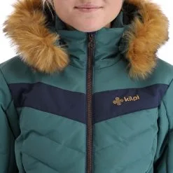 Kilpi, Alisia-W Ski-jas Grote Maten Dames Dark Groen -Cmp Ski-uitrusting Winkel kilpi alisia w aa jas gevoerd plus size dames dark groen 22kilpi126v1 BI 12