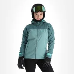 Kilpi, Ravia-W Softshell Ski-jas Dames Dark Groen