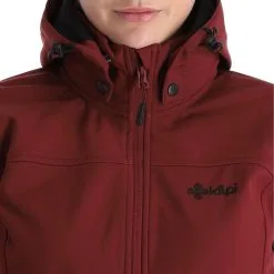 Kilpi, Ravia-W Softshell Ski-jas Grote Maten Dames Dark Rood -Cmp Ski-uitrusting Winkel kilpi ravia w ac softshell jas plus size dames dark rood 22kilpi128v1 BI 07