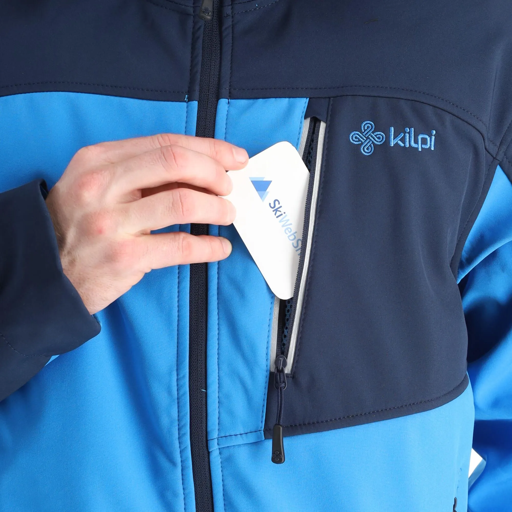 Kilpi, Ravio-M Softshell Ski-jas Heren Blauw 7 Kilpi, Ravio-M Softshell Ski-jas Heren Blauw - Afbeelding 7