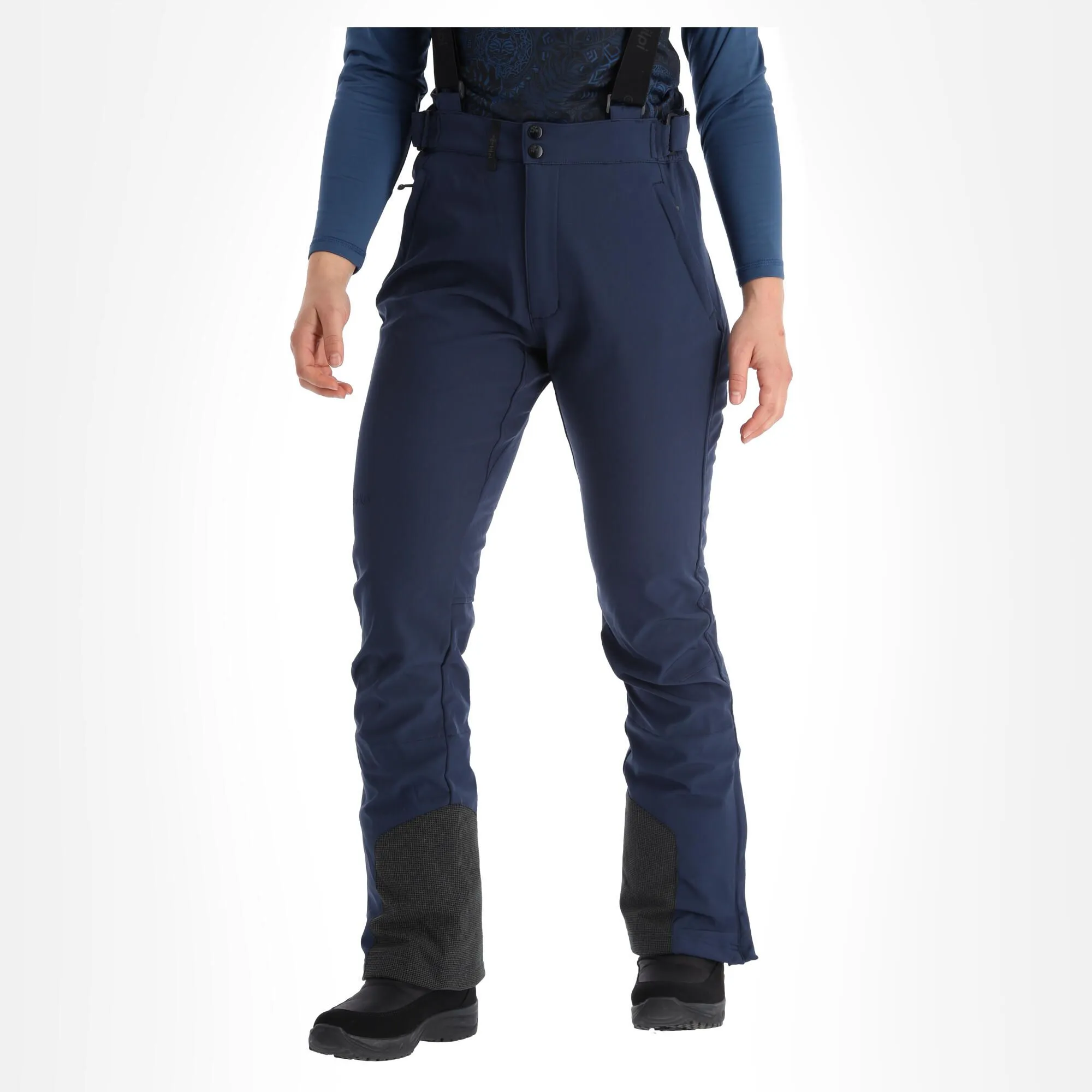 Kilpi, Rhea-W Softshell Skibroek Grote Maten Dames Dark Blauw 3 Kilpi, Rhea-W Softshell Skibroek Grote Maten Dames Dark Blauw - Afbeelding 3