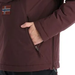 Napapijri, Rainforest Pocket 2 (2022/2023) Winter Anorak Heren Burgundy Fudge Paars -Cmp Ski-uitrusting Winkel napapijri rainforest pocket 2 af anorak heren burgundy fudge 22napap112v2 BI 10