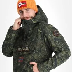 Napapijri, Rainforest Pocket Prt 2 (2022/2023) Winter Anorak Heren Camo Groen -Cmp Ski-uitrusting Winkel napapijri rainforest pocket prt 2 2022 2023 af anorak heren camo 22napap113v1 BI 05
