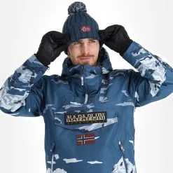Napapijri, Rainforest Pocket Prt 2 (2022/2023) Winter Anorak Heren Mount Blauw -Cmp Ski-uitrusting Winkel napapijri rainforest pocket prt 2 2022 2023 af anorak heren mount 22napap113v3 BI 05