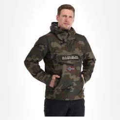 Napapijri, Rainforest Pocket Prt 2 (2022/2023) Winter Anorak Heren Fantasy Camo Bruin, Groen -Cmp Ski-uitrusting Winkel napapijri rainforest pocket prt 2 af anorak heren fantasy camo 22napap113v2 BI 04