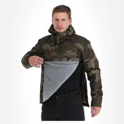 Napapijri, Rainforest Pocket Prt 2 (2022/2023) Winter Anorak Heren Fantasy Camo Bruin, Groen -Cmp Ski-uitrusting Winkel napapijri rainforest pocket prt 2 af anorak heren fantasy camo 22napap113v2 BI 06