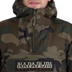 Napapijri, Rainforest Pocket Prt 2 (2022/2023) Winter Anorak Heren Fantasy Camo Bruin, Groen -Cmp Ski-uitrusting Winkel napapijri rainforest pocket prt 2 af anorak heren fantasy camo 22napap113v2 BI 07
