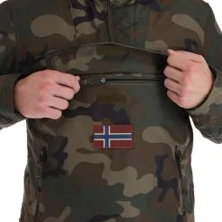 Napapijri, Rainforest Pocket Prt 2 (2022/2023) Winter Anorak Heren Fantasy Camo Bruin, Groen -Cmp Ski-uitrusting Winkel napapijri rainforest pocket prt 2 af anorak heren fantasy camo 22napap113v2 BI 08