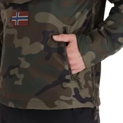 Napapijri, Rainforest Pocket Prt 2 (2022/2023) Winter Anorak Heren Fantasy Camo Bruin, Groen -Cmp Ski-uitrusting Winkel napapijri rainforest pocket prt 2 af anorak heren fantasy camo 22napap113v2 BI 09