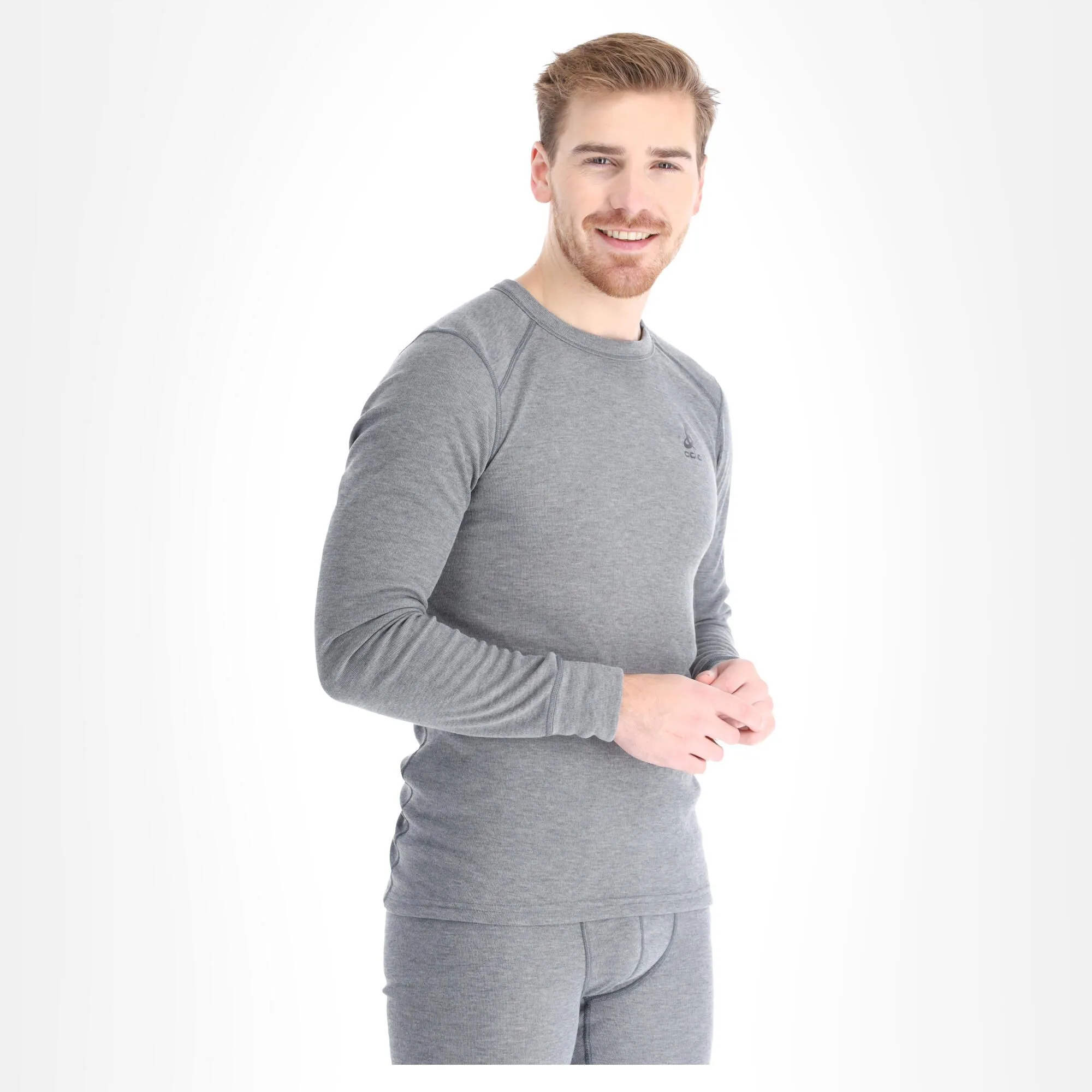 Odlo, Active Warm Eco Thermoshirt Heren Steel Grijs 4 Odlo, Active Warm Eco Thermoshirt Heren Steel Grijs - Afbeelding 4