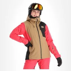 Picture, Seen Jkt Ski-jas Dames Dark Stone Beige -Cmp Ski-uitrusting Winkel picture seen jkt aa jas gevoerd dames dark stone beige 22pictu128v1 BI 04