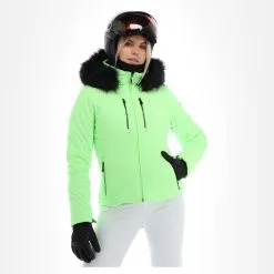Poivre Blanc, Stretch Ski Jacket Ski-jas Dames Paradise Groen