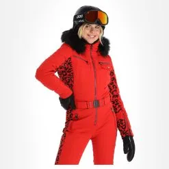 Poivre Blanc, Stretch Ski Overall Ski Overall Dames Leopard Scarlet Rood -Cmp Ski-uitrusting Winkel poivre blanc stretch ski overall da ski overall dames leopard 22poivr110v2 BI 05