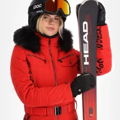 Poivre Blanc, Stretch Ski Overall Ski Overall Dames Leopard Scarlet Rood -Cmp Ski-uitrusting Winkel poivre blanc stretch ski overall da ski overall dames leopard 22poivr110v2 BI 09