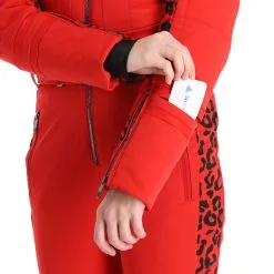 Poivre Blanc, Stretch Ski Overall Ski Overall Dames Leopard Scarlet Rood -Cmp Ski-uitrusting Winkel poivre blanc stretch ski overall da ski overall dames leopard 22poivr110v2 BI 11
