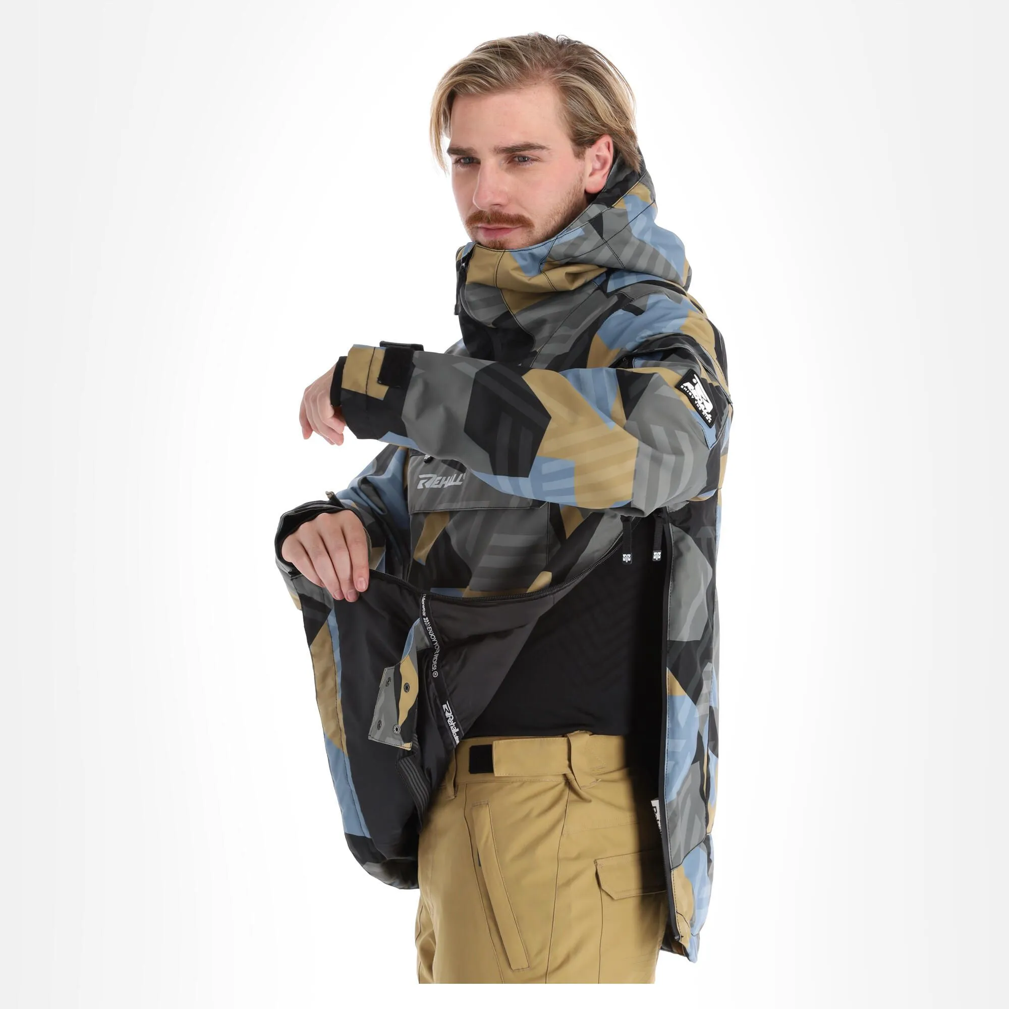 Rehall, Artois-R Winter Anorak Heren Camo Mirage Blauw 5 Rehall, Artois-R Winter Anorak Heren Camo Mirage Blauw - Afbeelding 5