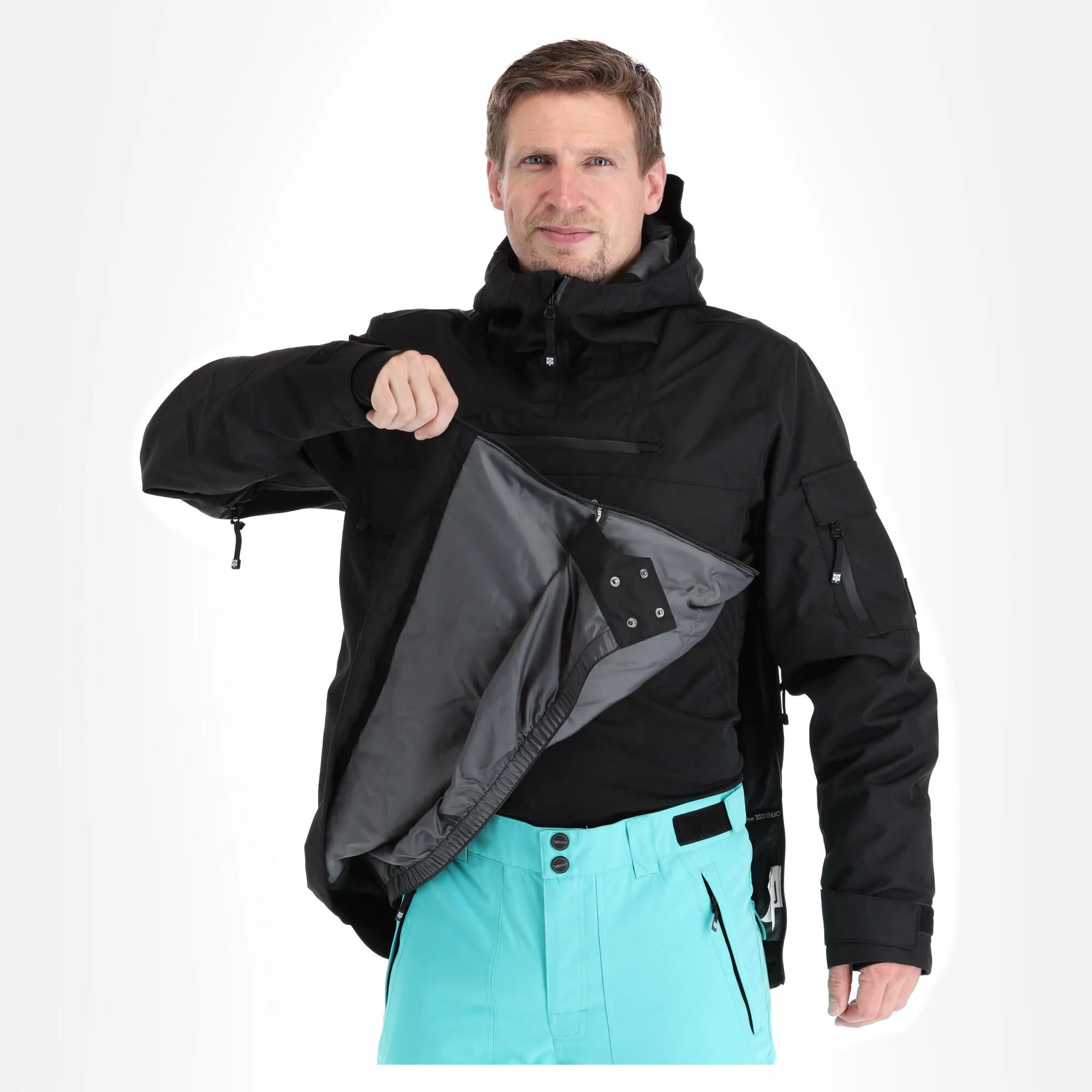 Rehall, Artois-R Winter Anorak Heren Zwart 4 Rehall, Artois-R Winter Anorak Heren Zwart - Afbeelding 4