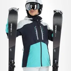 Rehall, Elly-R Ski-jas Dames Jeans Blauw -Cmp Ski-uitrusting Winkel rehall elly r aa jas gevoerd dames jeans blauw 22rehal138v1 BI 05