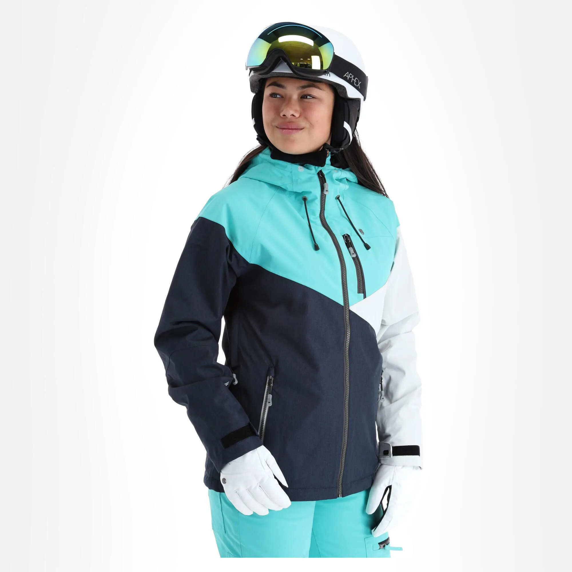 Rehall, June-R Ski-jas Dames Aqua Blauw 1 Rehall, June-R Ski-jas Dames Aqua Blauw