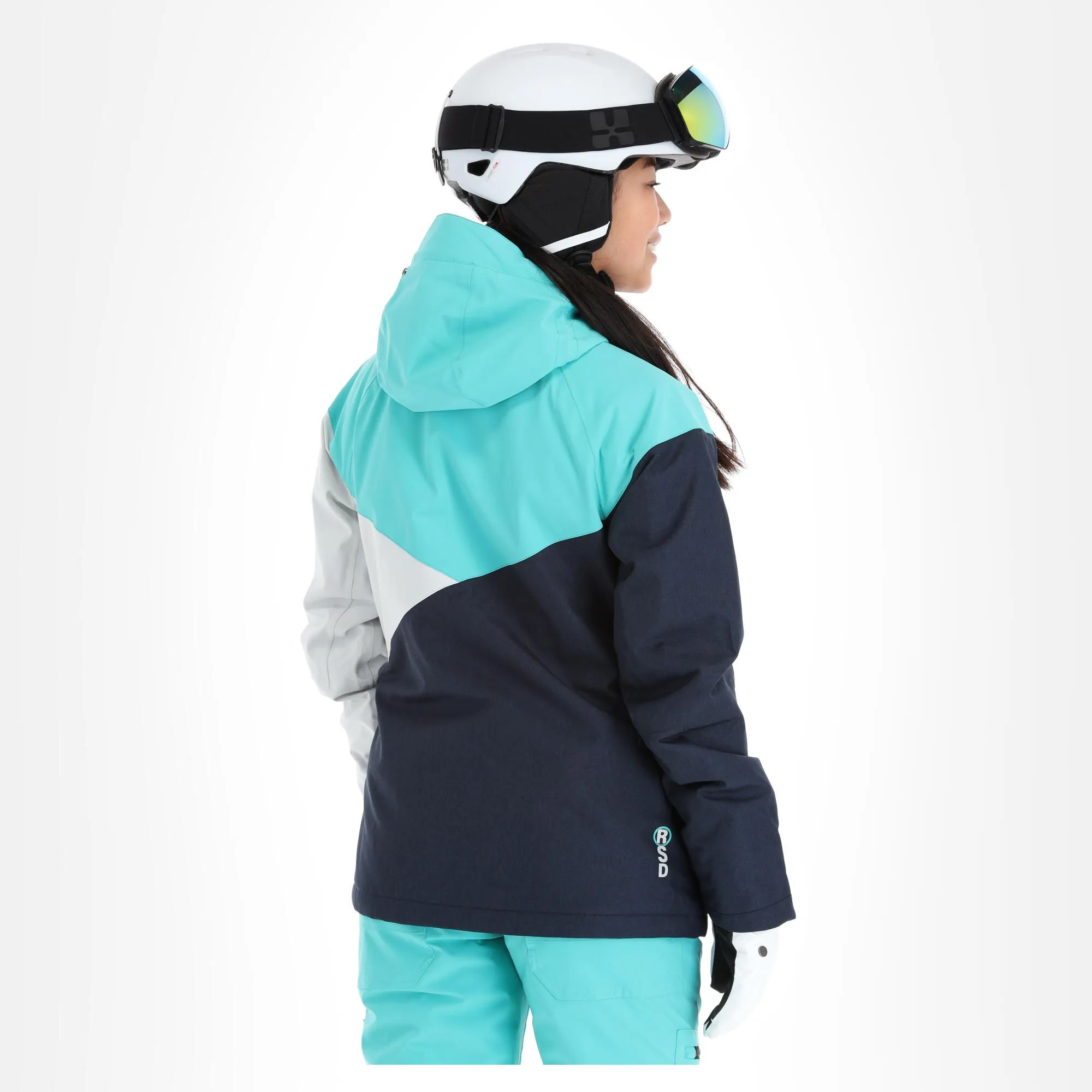 Rehall, June-R Ski-jas Dames Aqua Blauw 2 Rehall, June-R Ski-jas Dames Aqua Blauw - Afbeelding 2