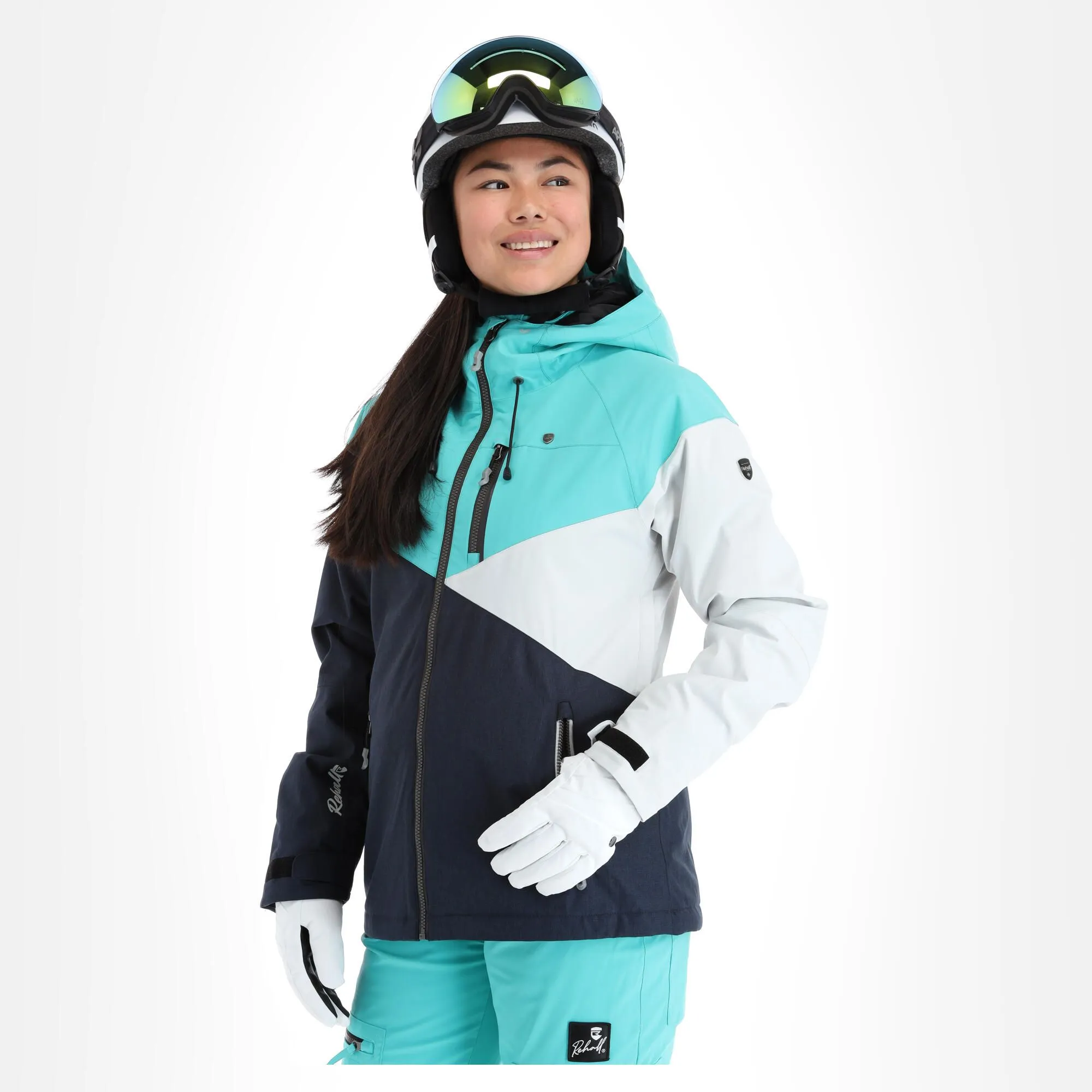 Rehall, June-R Ski-jas Dames Aqua Blauw 3 Rehall, June-R Ski-jas Dames Aqua Blauw - Afbeelding 3