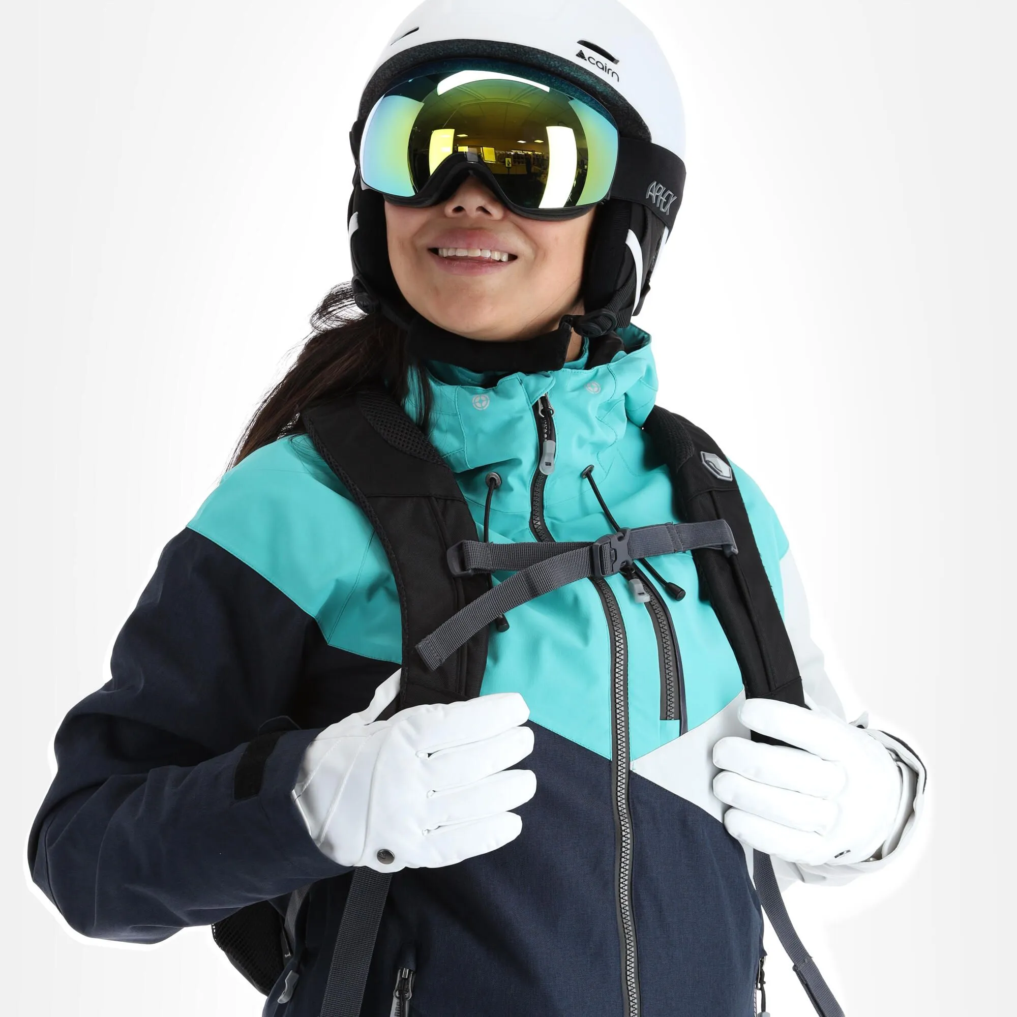 Rehall, June-R Ski-jas Dames Aqua Blauw 4 Rehall, June-R Ski-jas Dames Aqua Blauw - Afbeelding 4