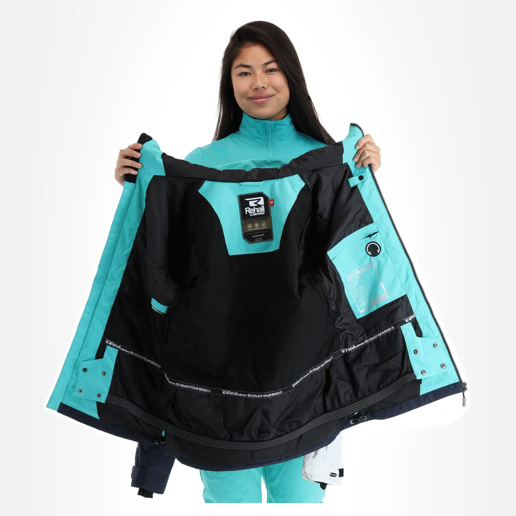 Rehall, June-R Ski-jas Dames Aqua Blauw 5 Rehall, June-R Ski-jas Dames Aqua Blauw - Afbeelding 5