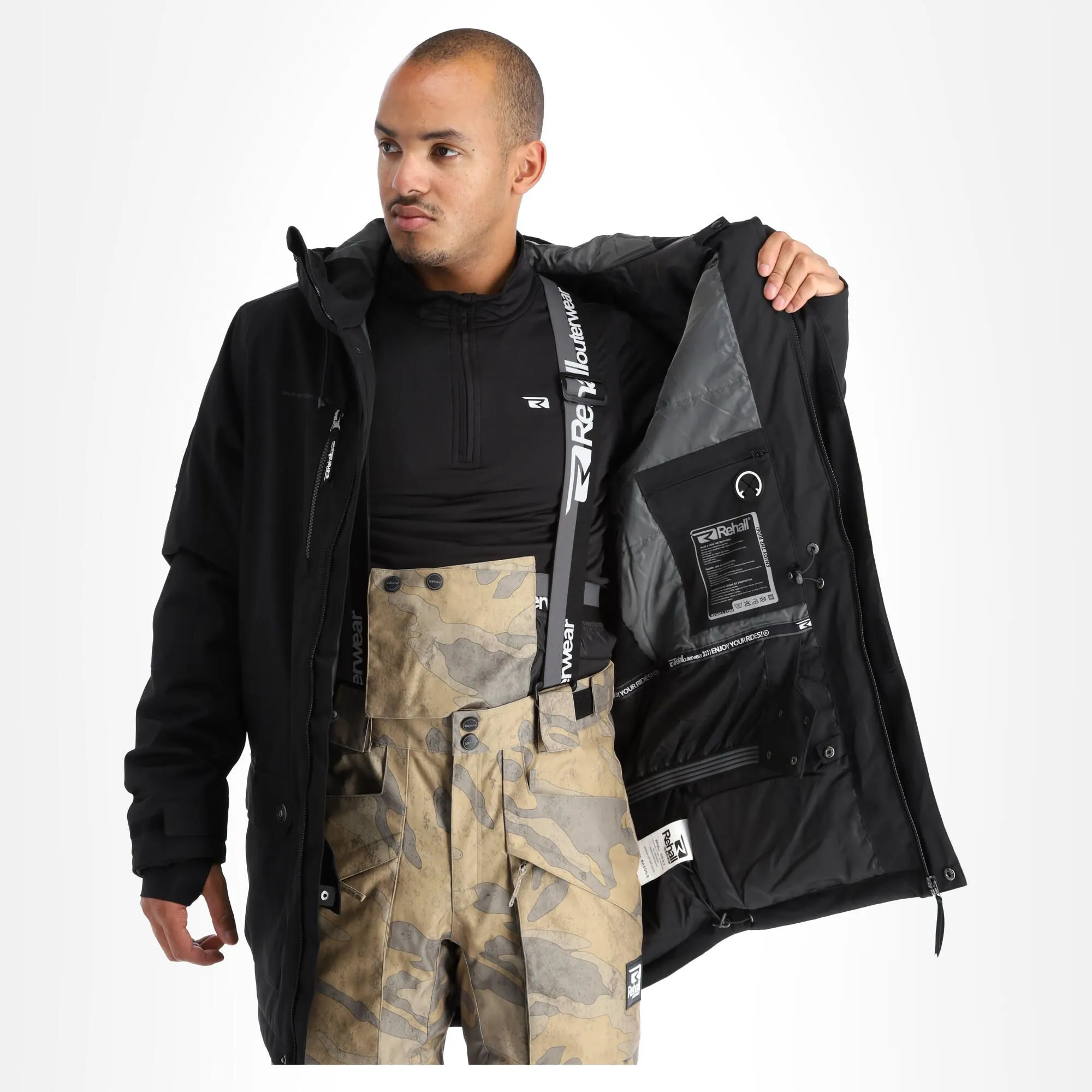 Rehall, Mason-R Ski-jas Heren Zwart 4 Rehall, Mason-R Ski-jas Heren Zwart - Afbeelding 4