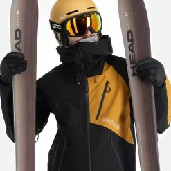 Rock Experience, Ice Thriller Hardshell Ski-jas Heren Caviar Golden Bruin -Cmp Ski-uitrusting Winkel rock experience ice thriller ab hardshell jas heren caviar golden 22rocke102v1 BI 05